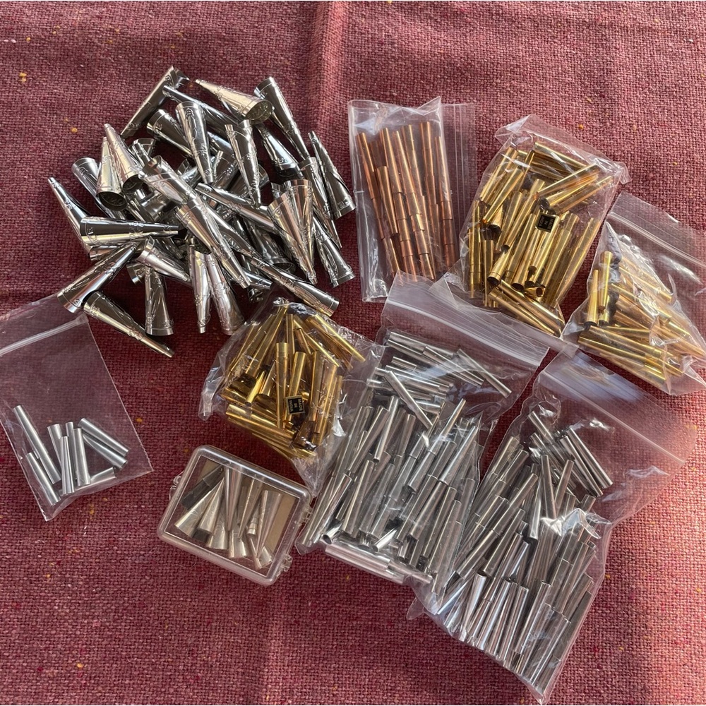 Native American Metal Jingle Cones | about 502 Piece Mixed Color & Size Lot